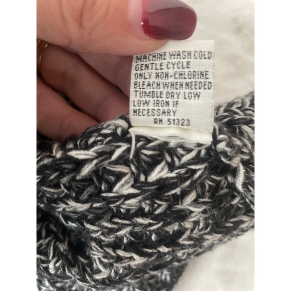 Kenneth Cole New York Womens Knit Button-Front Sweater Top - Medium Size - Black - Picture 5 of 8